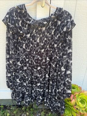 Free People Black & White Floral Dress